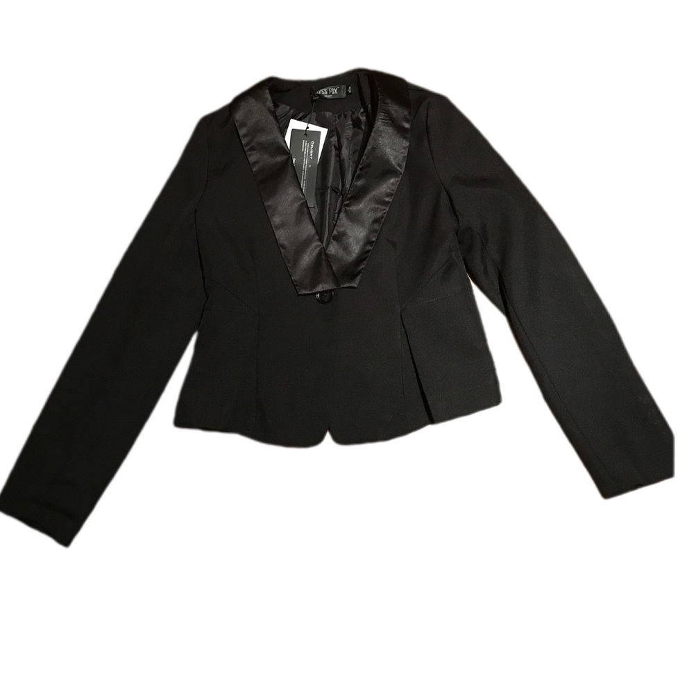 NWT designer Miss fox delight black blazer